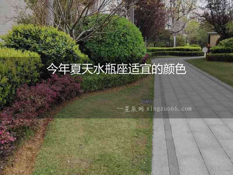 今年夏天水瓶座適宜的顏色