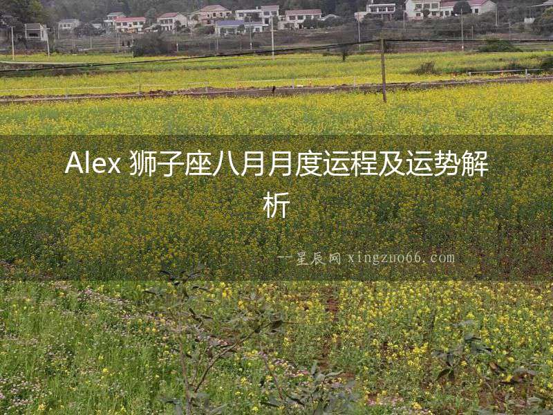 Alex 獅子座八月月度運程及運勢解析