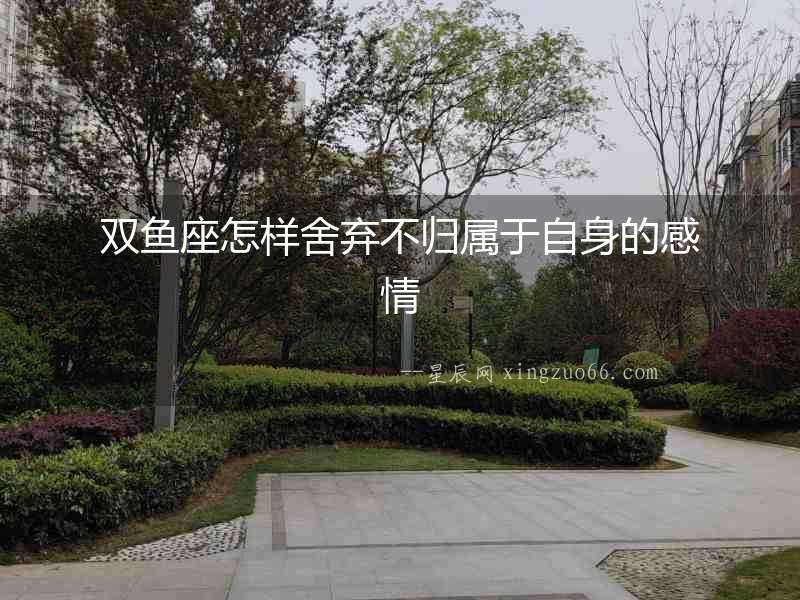 雙魚座怎樣舍棄不歸屬于自身的感情
