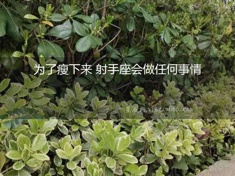 為了瘦下來 射手座會做任何事情