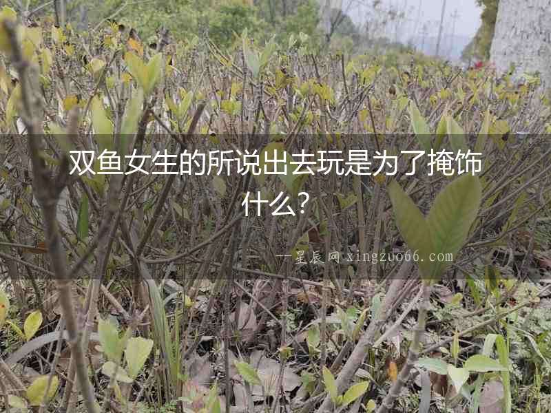 雙魚女生的所說出去玩是為了掩飾什么？