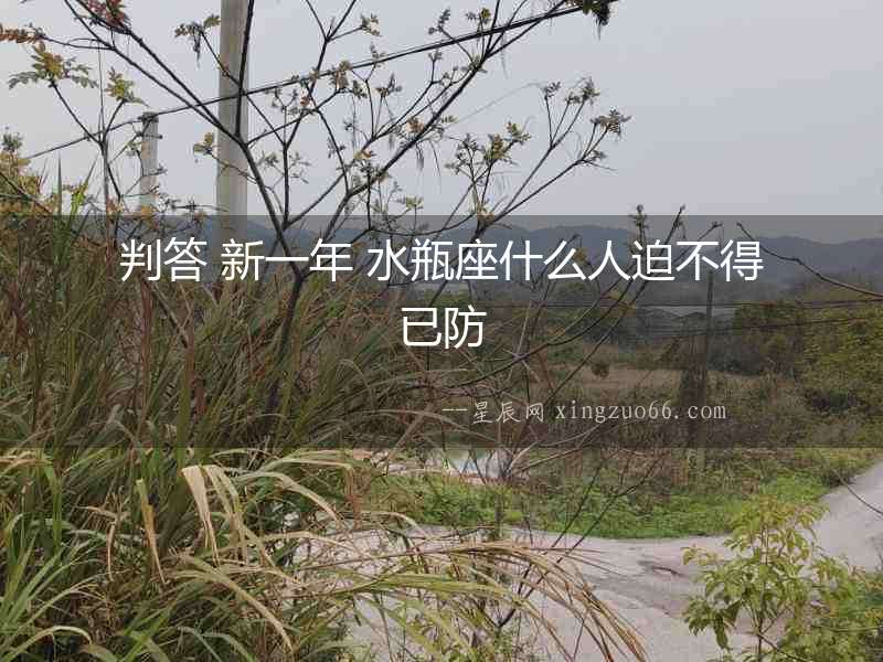 判答 新一年 水瓶座什么人迫不得已防