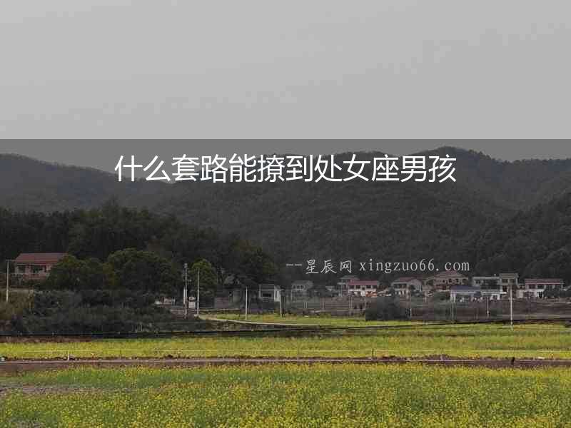 什么套路能撩到處女座男孩
