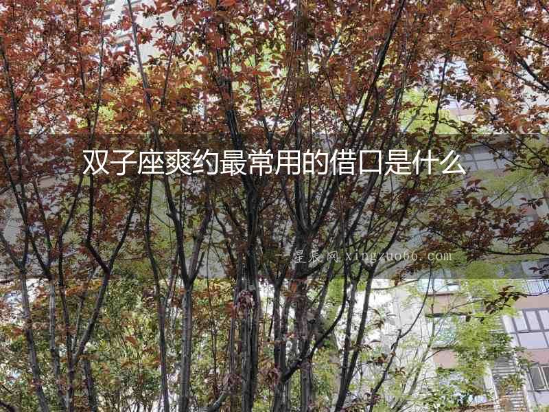 雙子座爽約最常用的借口是什么