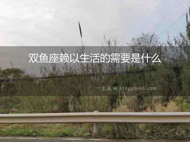 雙魚座賴以生活的需要是什么