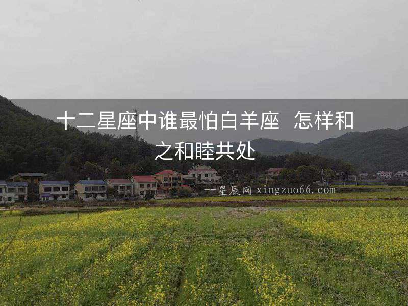 十二星座中誰最怕白羊座  怎樣和之和睦共處