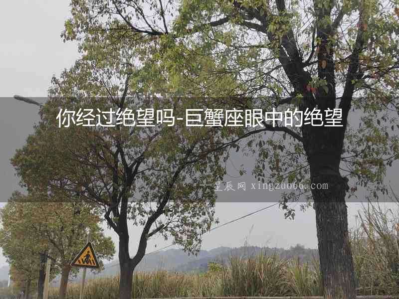 你經(jīng)過絕望嗎-巨蟹座眼中的絕望