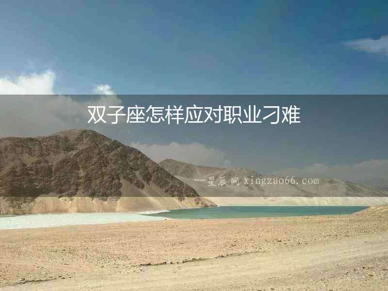 雙子座怎樣應(yīng)對(duì)職業(yè)刁難