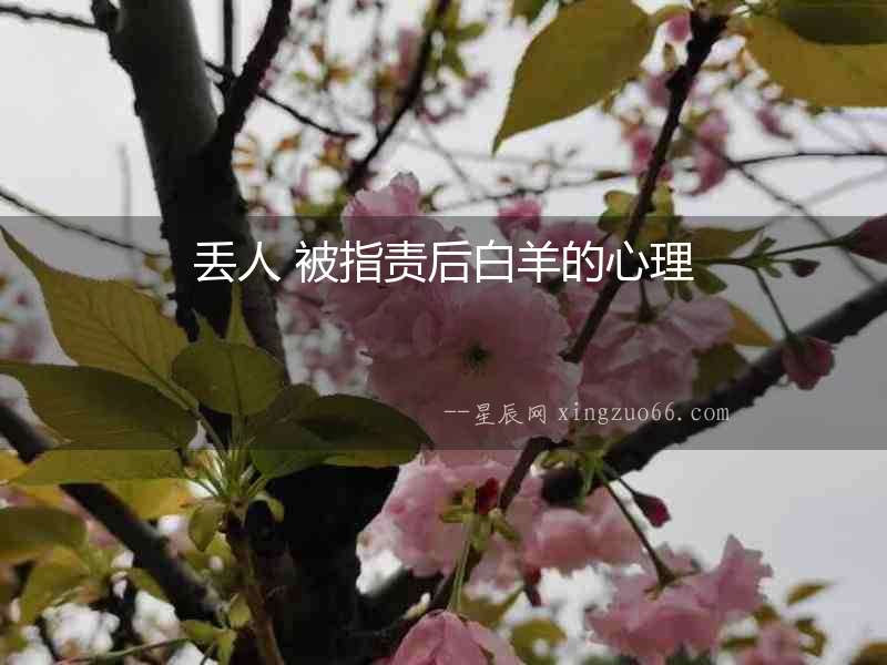 丟人 被指責后白羊的心理