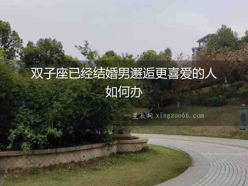 雙子座已經結婚男邂逅更喜愛的人如何辦