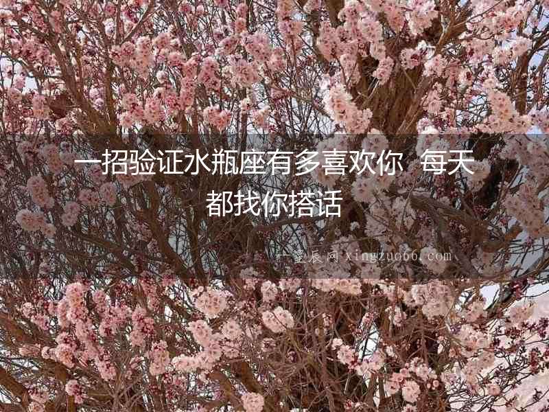 一招驗證水瓶座有多喜歡你  每天都找你搭話