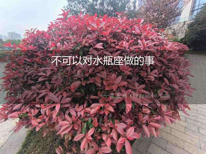 不可以對水瓶座做的事