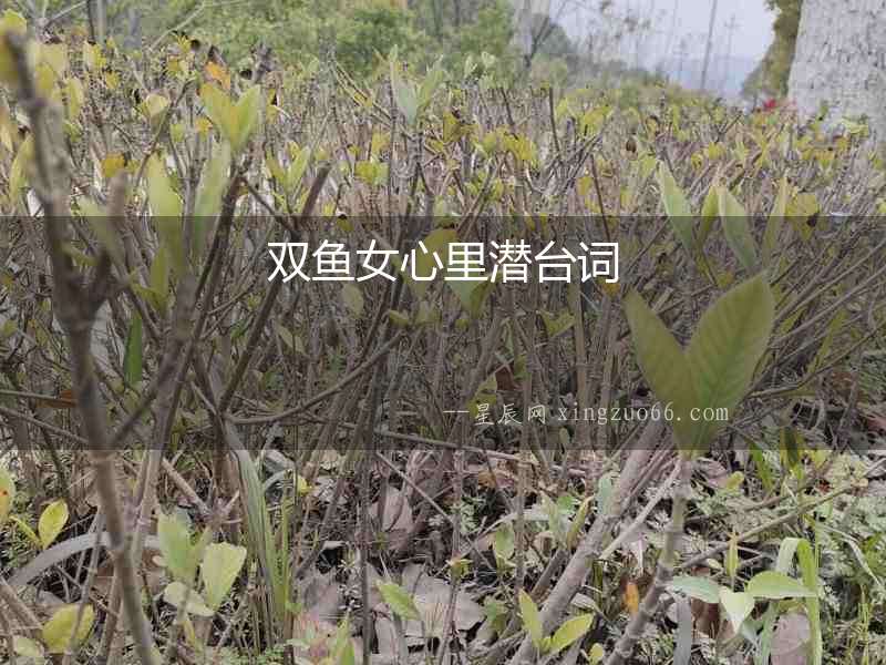 雙魚女心里潛臺詞