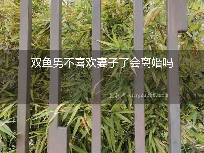 雙魚男不喜歡妻子了會離婚嗎