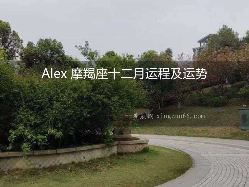 Alex 摩羯座十二月運(yùn)程及運(yùn)勢(shì)