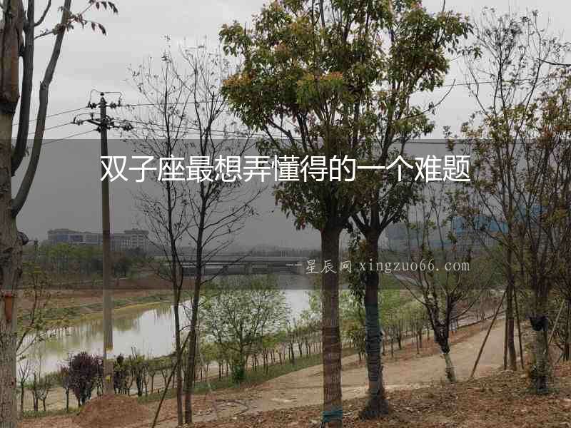 雙子座最想弄懂得的一個難題
