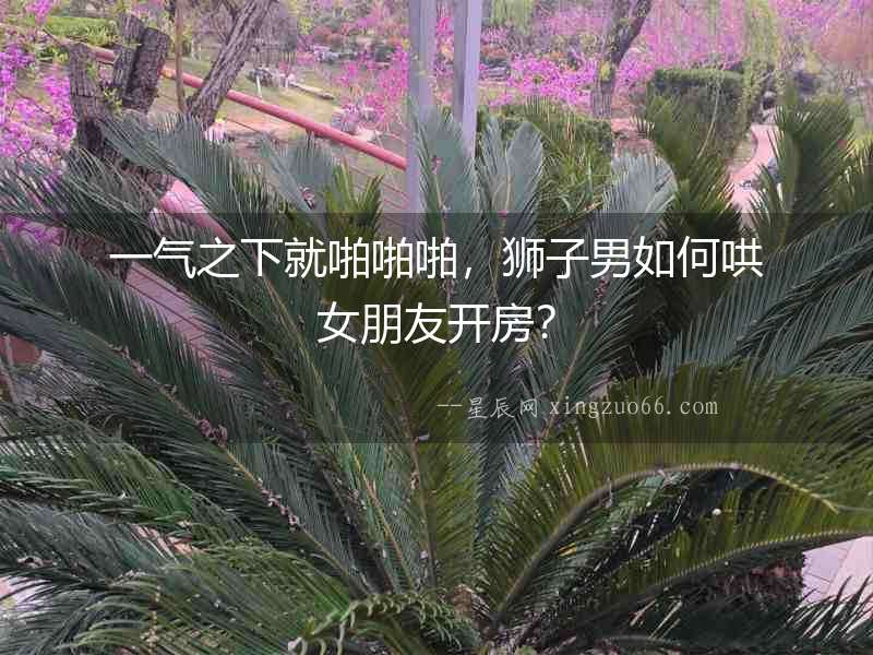 一氣之下就啪啪啪，獅子男如何哄女朋友開房？