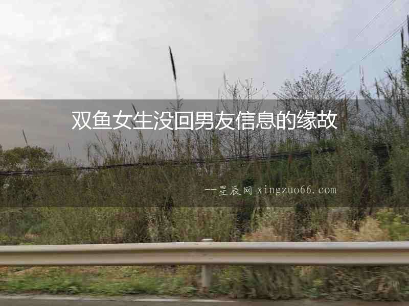 雙魚女生沒回男友信息的緣故