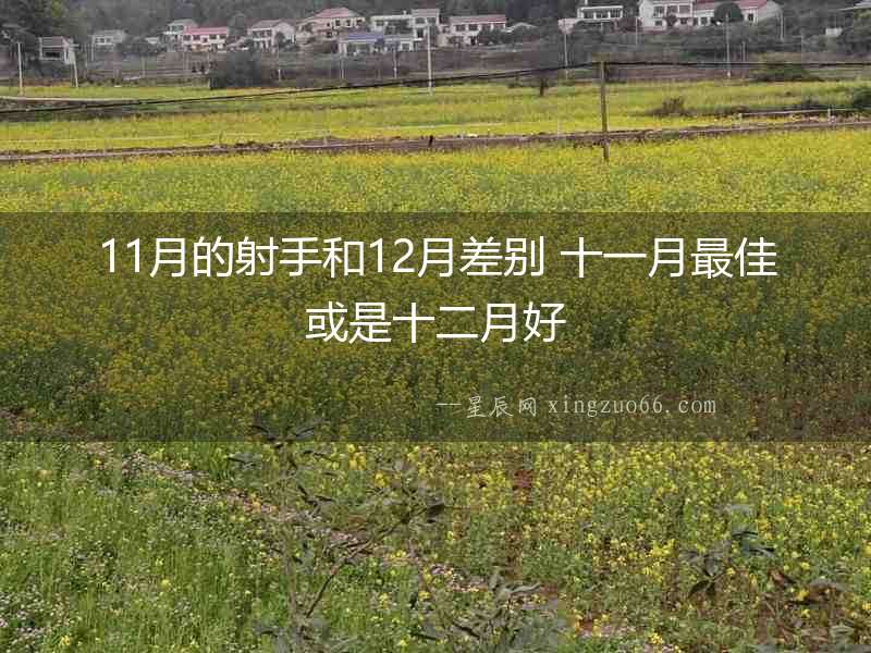 11月的射手和12月差別 十一月最佳或是十二月好