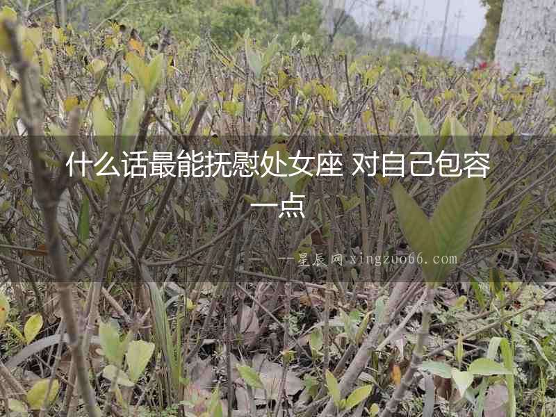 什么話最能撫慰處女座 對自己包容一點
