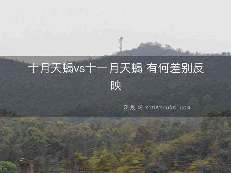 十月天蝎vs十一月天蝎 有何差別反映