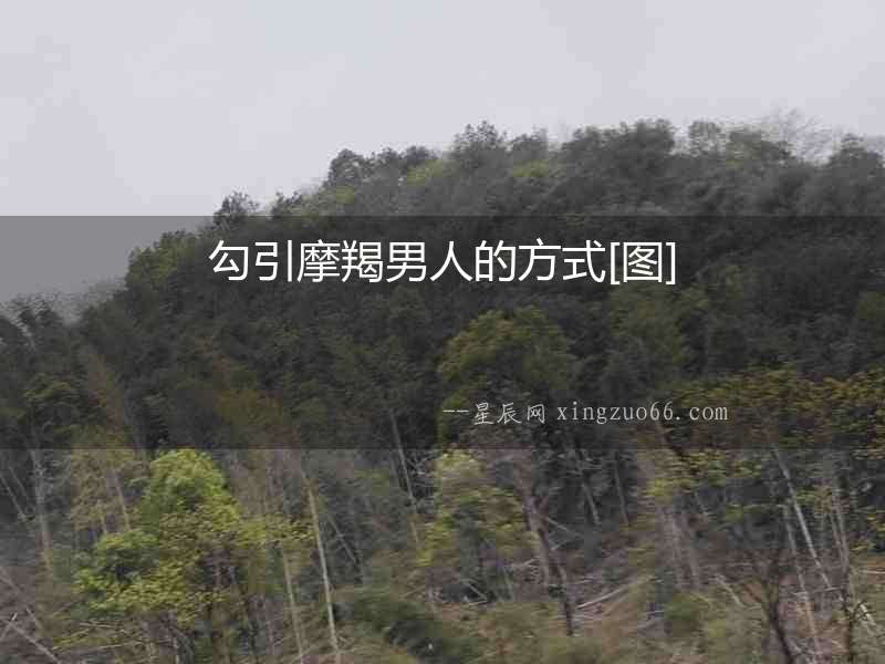 勾引摩羯男人的方式[圖]