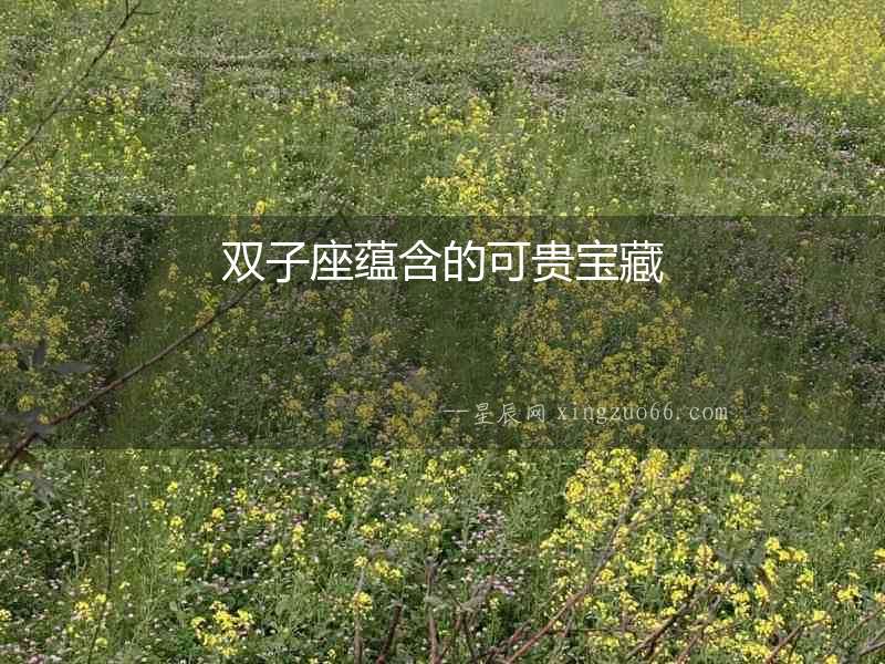 雙子座蘊含的可貴寶藏
