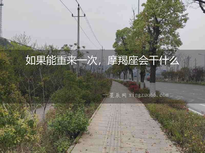 如果能重來一次，摩羯座會干什么
