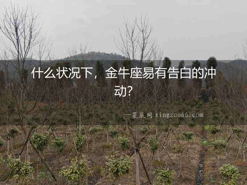 什么狀況下，金牛座易有告白的沖動？