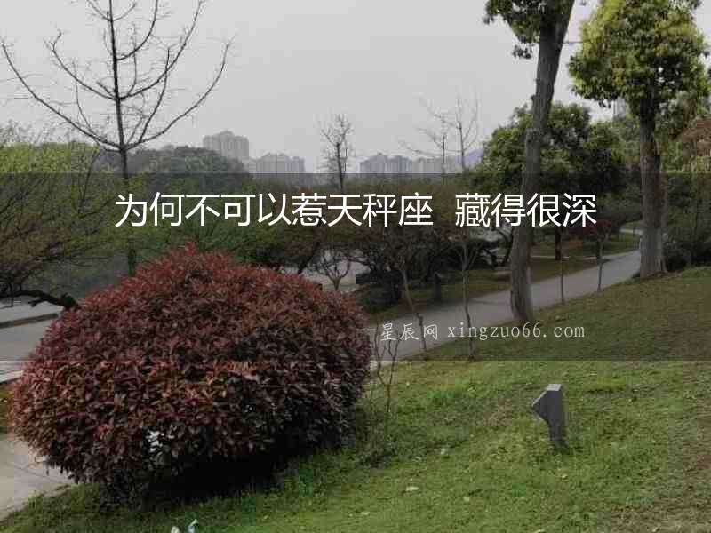 為何不可以惹天秤座  藏得很深