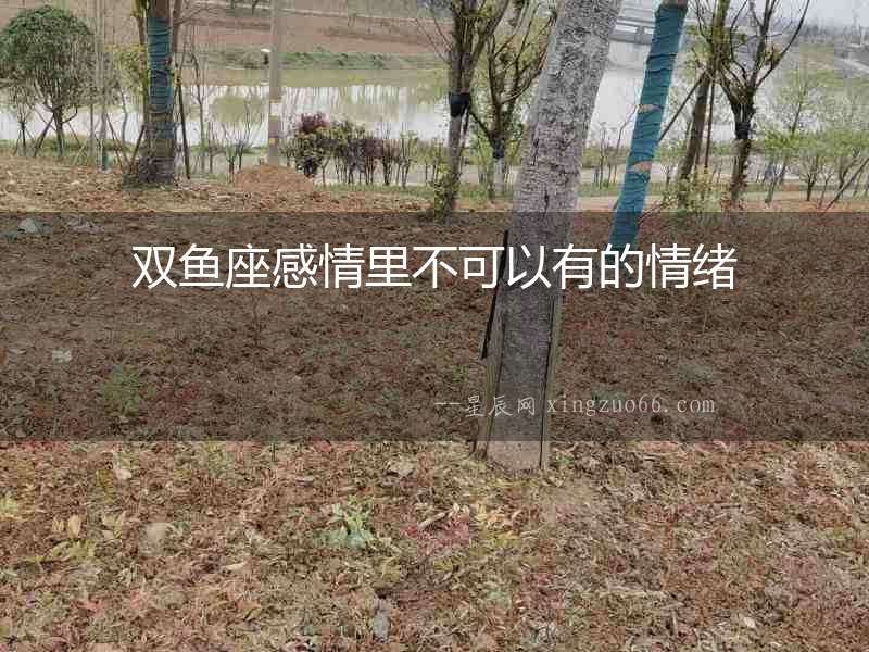 雙魚座感情里不可以有的情緒
