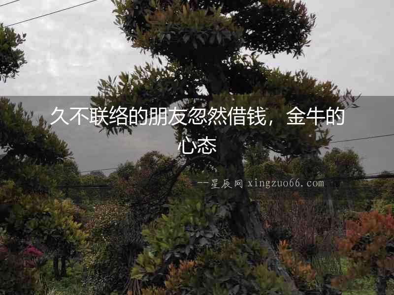 久不聯(lián)絡(luò)的朋友忽然借錢，金牛的心態(tài)