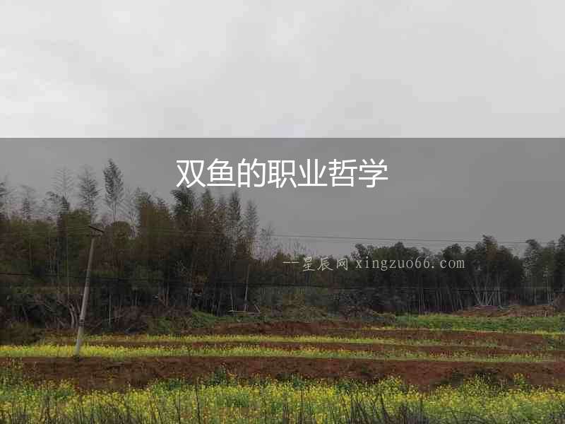 雙魚的職業哲學