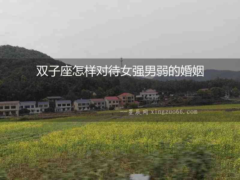 雙子座怎樣對待女強男弱的婚姻