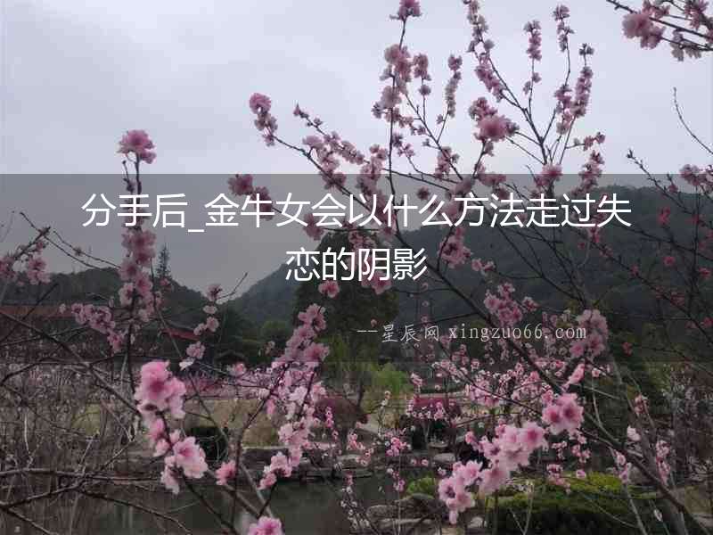 分手后_金牛女會以什么方法走過失戀的陰影