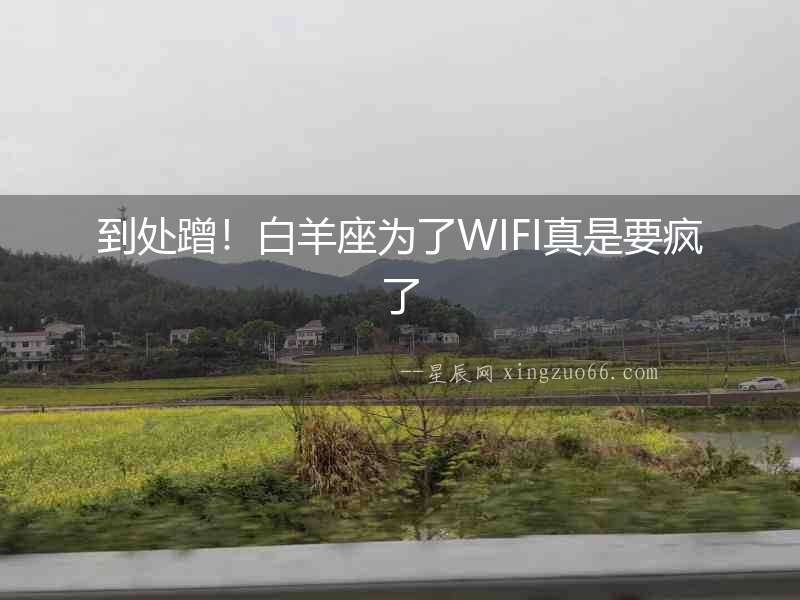 到處蹭！白羊座為了WIFI真是要瘋了