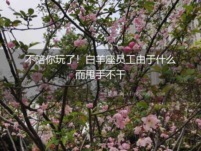 不陪你玩了！白羊座員工由于什么而甩手不干