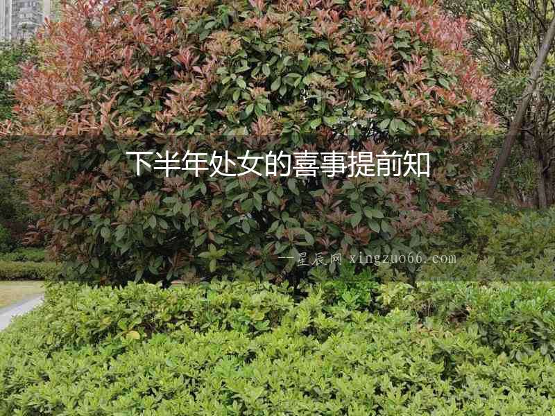 下半年處女的喜事提前知