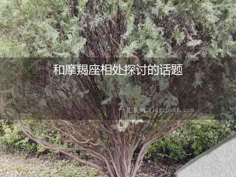 和摩羯座相處探討的話題