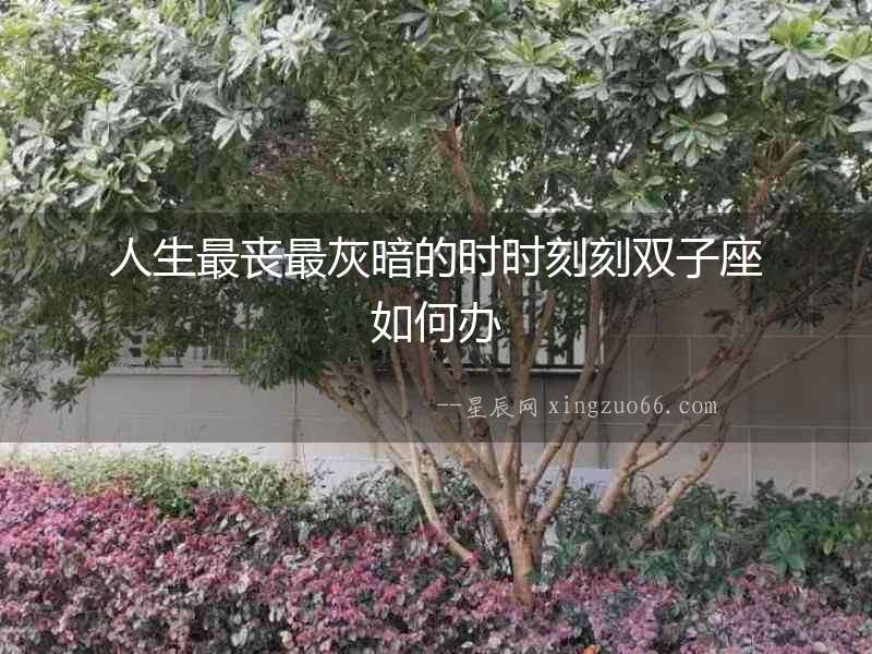 人生最喪最灰暗的時時刻刻雙子座如何辦