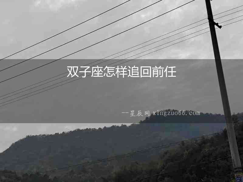 雙子座怎樣追回前任