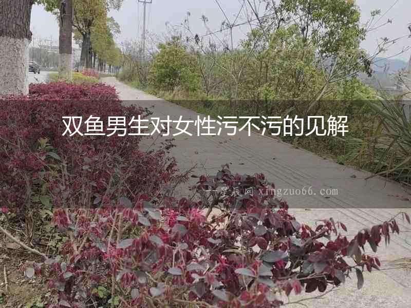 雙魚男生對女性污不污的見解