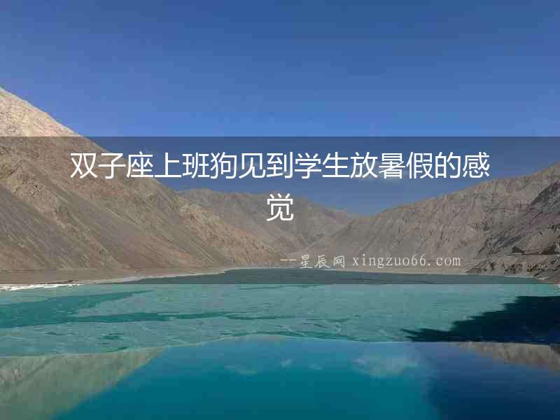 雙子座上班狗見到學(xué)生放暑假的感覺