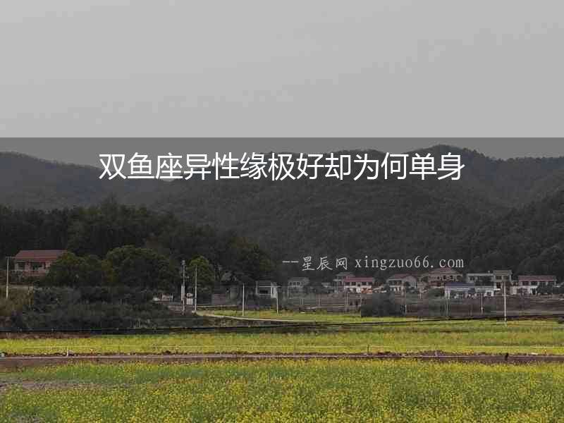 雙魚座異性緣極好卻為何單身