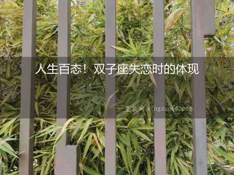 人生百態！雙子座失戀時的體現
