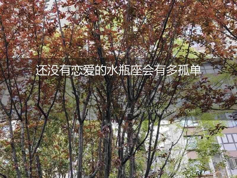 還沒有戀愛的水瓶座會有多孤單