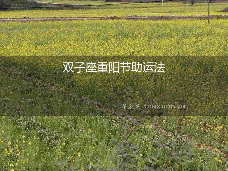 雙子座重陽節助運法