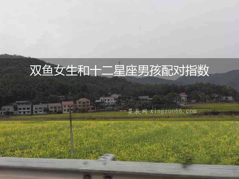 雙魚女生和十二星座男孩配對指數
