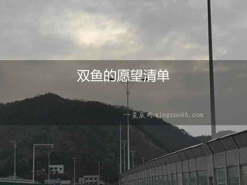 雙魚的愿望清單