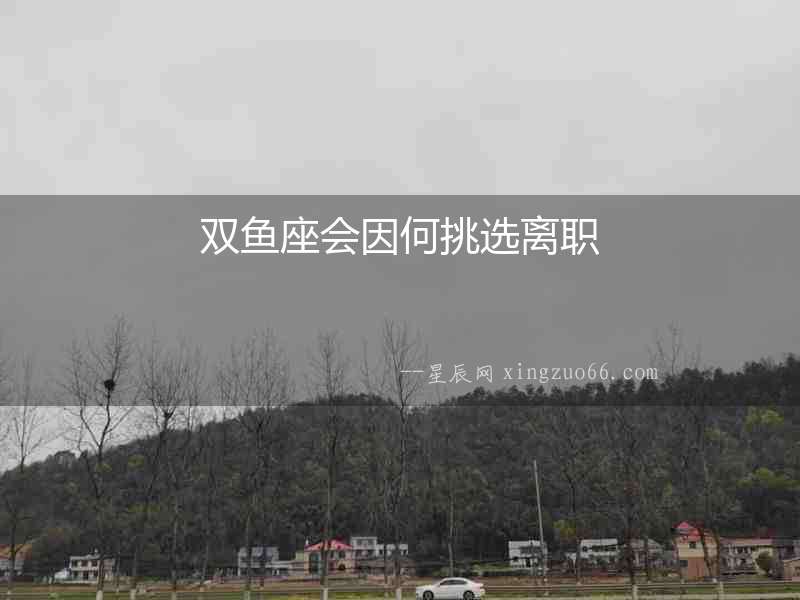 雙魚座會因何挑選離職